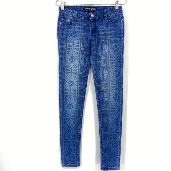 Celebrity Pink Denim - 🌵 Celebrity Pink Print Printed Skinny Jeans